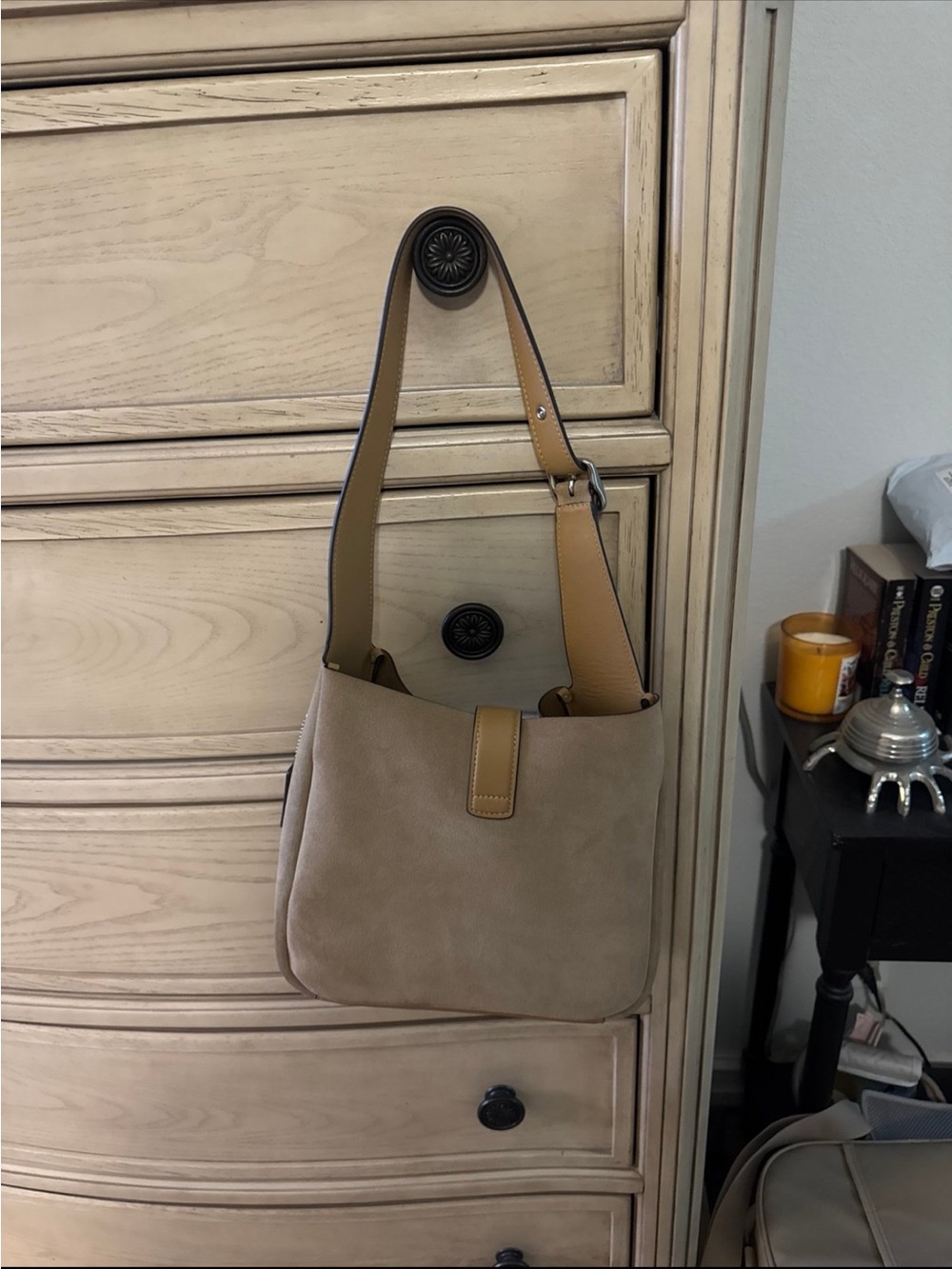 Coach Suede Taupe - Hadley Convertible Crossbody - Picture 5 of 9